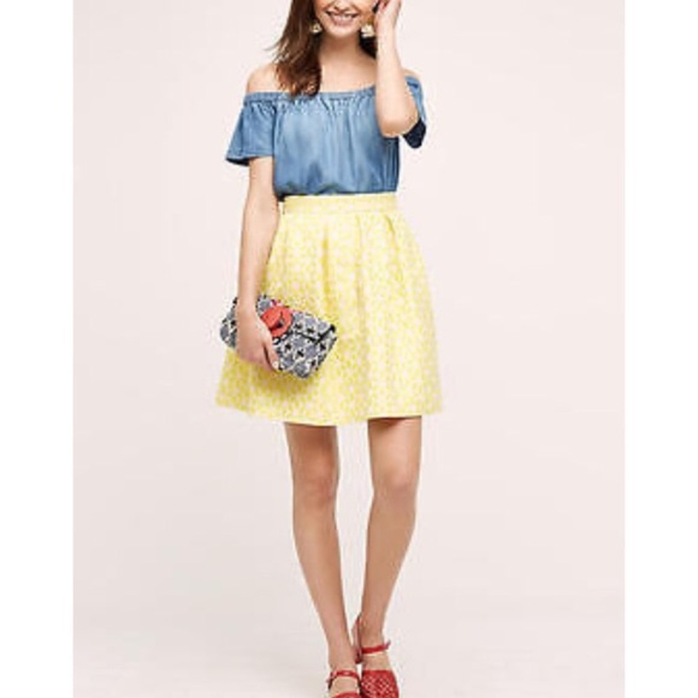 Anthropologie hutch lemon zest skirt US size 8
